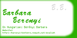 barbara berenyi business card